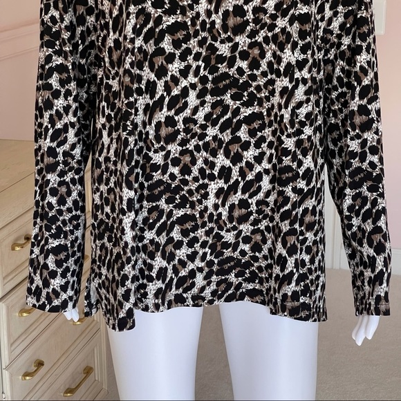 Mario Serrani Women’s Crew Neck Long Sleeve Top Leopard size XXL - Picture 4 of 11